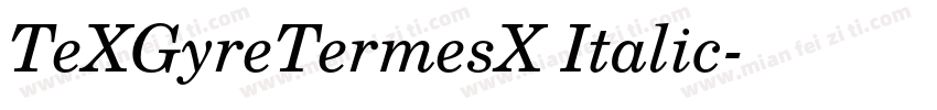 TeXGyreTermesX Italic字体转换